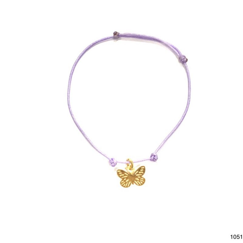 Pulsera de hilo con dije de mariposa