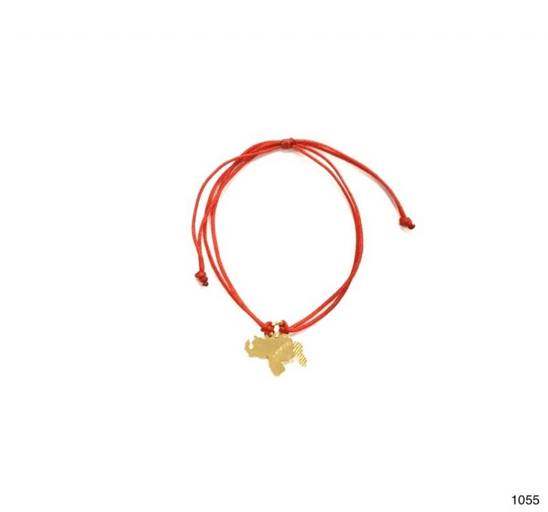 Pulsera mapa de Venezuela rojo